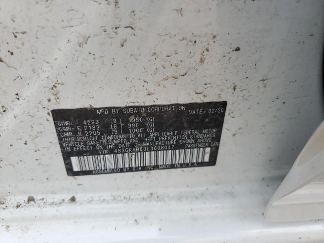 2020 SUBARU IMPREZA 4S3GKAB63L3608047