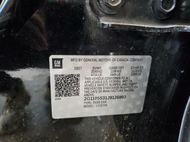 2018 CHEVROLET IMPALA LT 2G1105S31J9126893