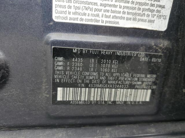 2010 SUBARU LEGACY 2.5I PREMIUM - 4S3BMBG6XA3244032
