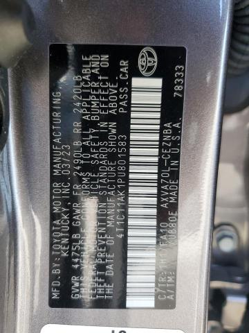 2023 TOYOTA CAMRY LE 4T1C11AK1PU801583