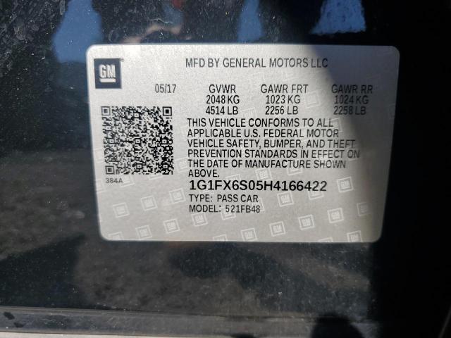 2017 CHEVROLET BOLT EV PR 1G1FX6S05H4166422