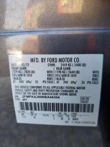 2022 FORD EDGE SEL - 2FMPK4J99NBA44304