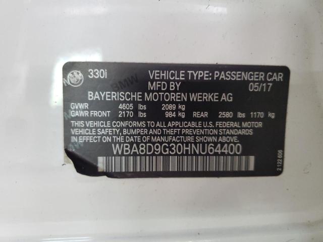 2017 BMW 330 XI WBA8D9G30HNU64400