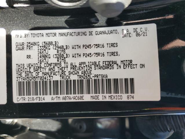 2021 TOYOTA TACOMA DOU 3TYAX5GN5MT024137