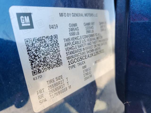 2019 CHEVROLET COLORADO LT 1GCGSCEA1K1292931