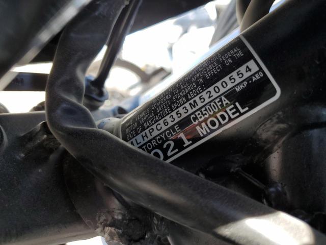 2021 HONDA CB500 FA MLHPC6353M5200554