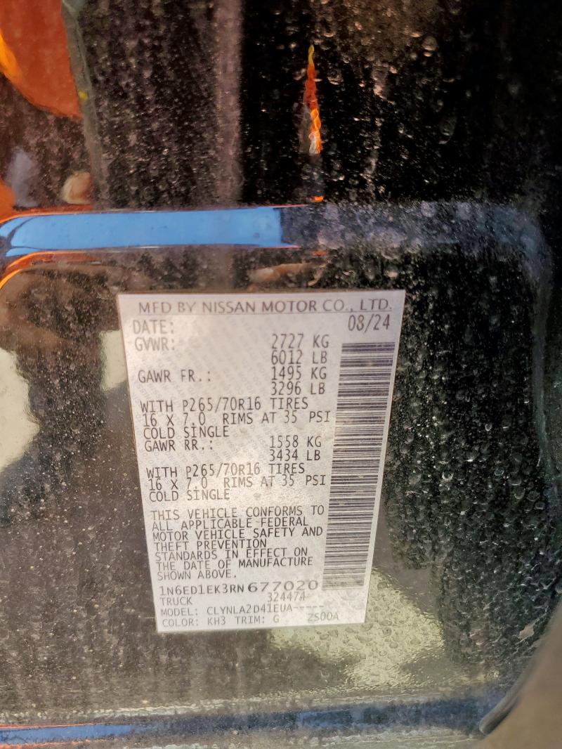 2024 NISSAN FRONTIER S - 1N6ED1EK3RN677020