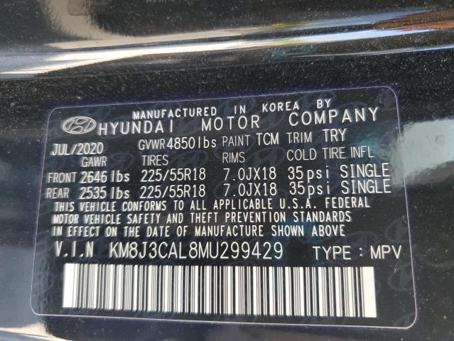 2021 HYUNDAI TUCSON LIM KM8J3CAL8MU299429