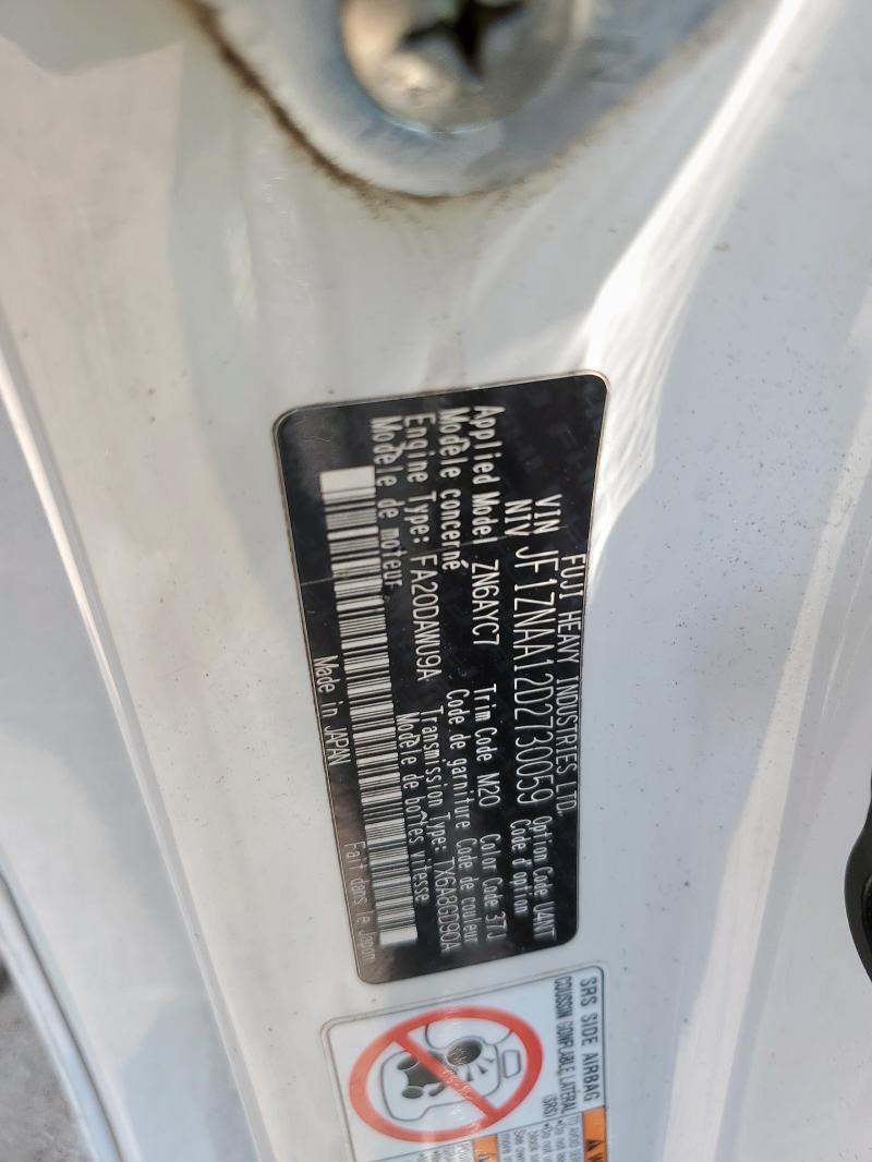 2013 TOYOTA SCION FR-S - JF1ZNAA12D2730059