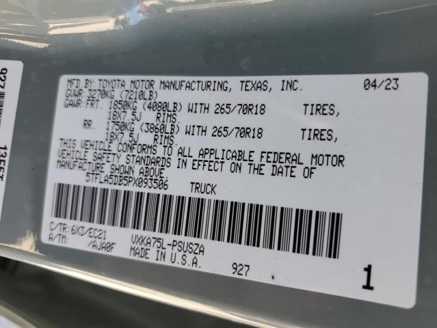 2023 TOYOTA TUNDRA CRE 5TFLA5DB5PX093506