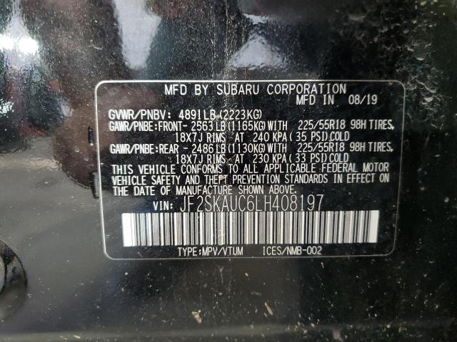 2020 SUBARU FORESTER L #3268904234