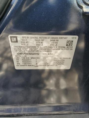 2016 CHEVROLET EQUINOX LT 2GNFLFEK7G6220162