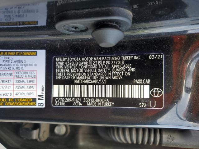 2021 TOYOTA C-HR XLE NMTKHMBX6MR125220