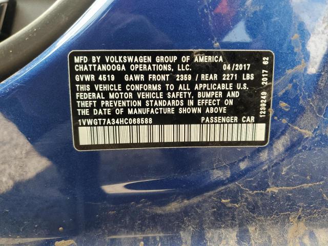 2017 VOLKSWAGEN PASSAT SE - 1VWGT7A34HC068588
