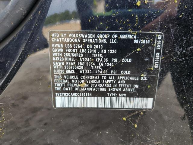 2019 VOLKSWAGEN ATLAS SE 1V2YR2CA6KC592884