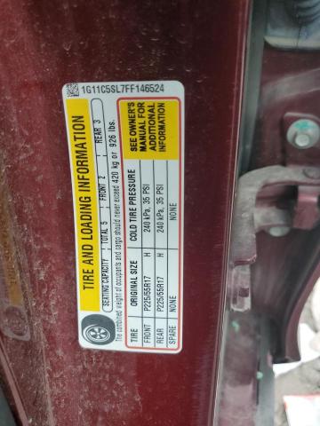 2015 CHEVROLET MALIBU 1LT 1G11C5SL7FF146524