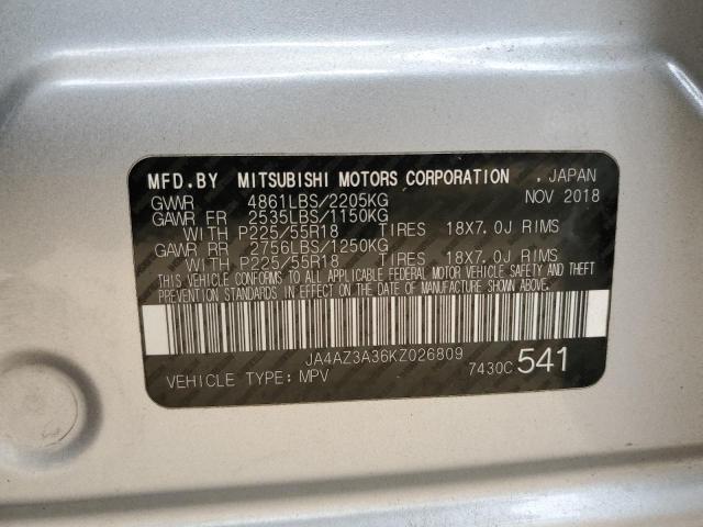 2019 MITSUBISHI OUTLANDER - JA4AZ3A36KZ026809