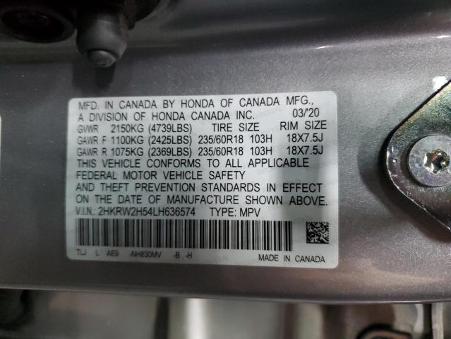 2020 HONDA CR-V EX 2HKRW2H54LH636574