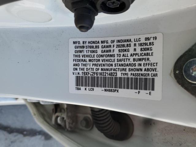 2019 HONDA CIVIC LX - 19XFC2F61KE214823