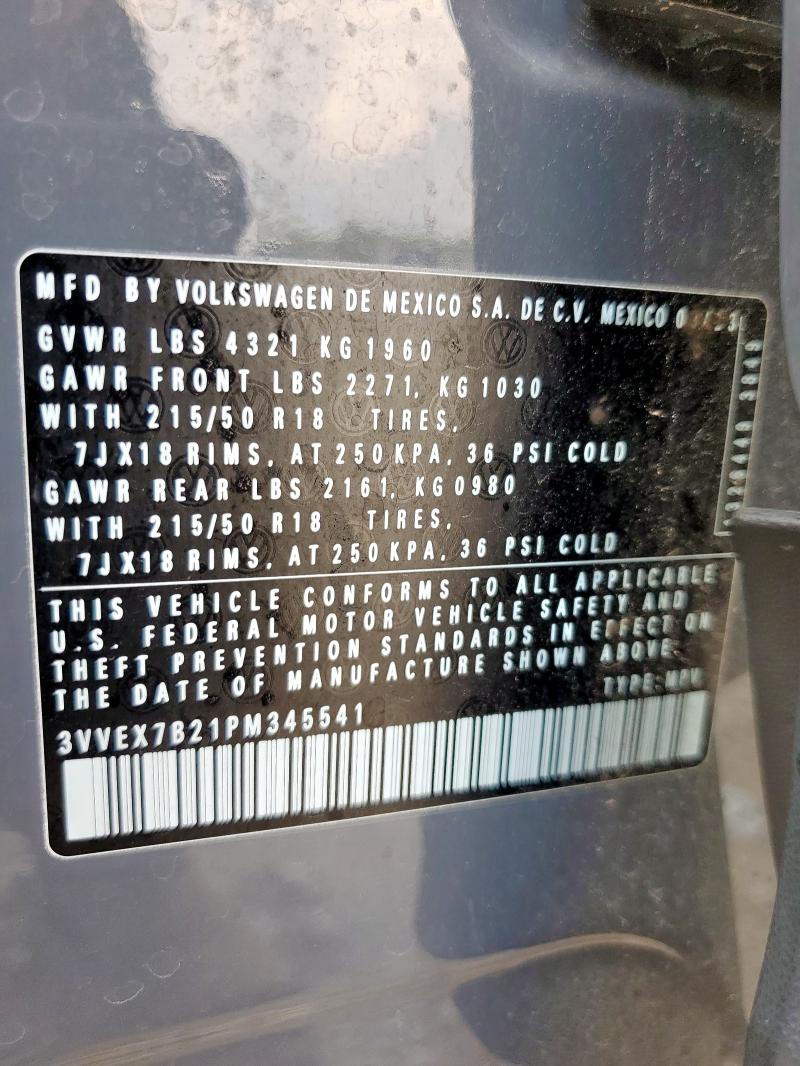 2023 VOLKSWAGEN TAOS SE 3VVEX7B21PM345541