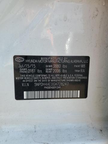 2016 HYUNDAI ELANTRA SE - 5NPDH4AE0GH728247