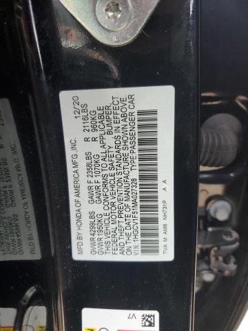 2021 HONDA ACCORD EXL #3259099035