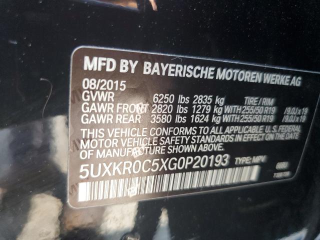 2016 BMW X5 XDRIVE35I 5UXKR0C5XG0P20193