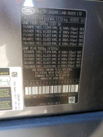 2019 LAND ROVER DISCOVERY - SALRT2RV0K2406952