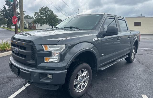 FORD F150 SUPER 2016 gray crew pic gas 1FTEW1EP9GFB60501 photo #3