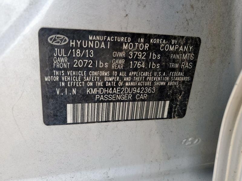 2013 HYUNDAI ELANTRA GL - KMHDH4AE2DU942363