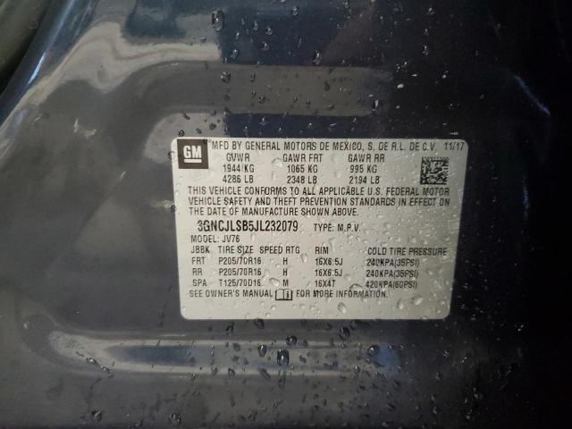 2018 CHEVROLET TRAX 1LT 3GNCJLSB5JL232079