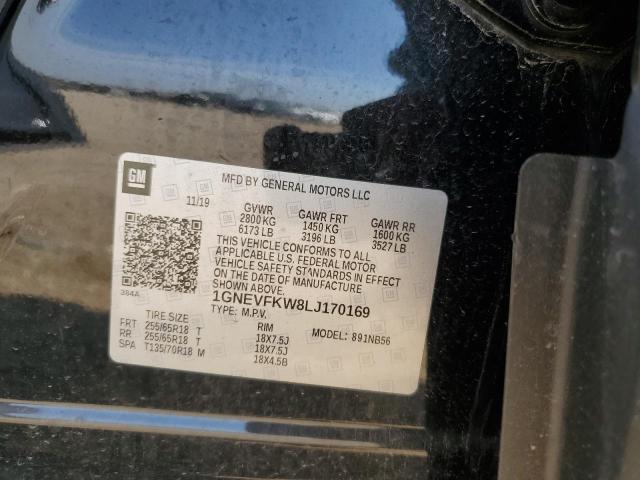 2020 CHEVROLET TRAVERSE L 1GNEVFKW8LJ170169