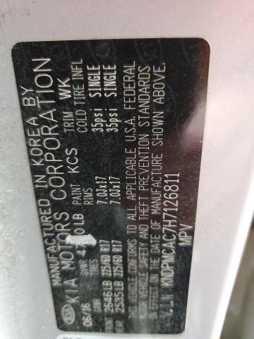 2017 KIA SPORTAGE L KNDPMCAC7H7126811