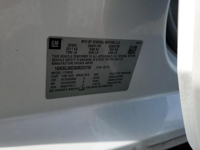 2016 CHEVROLET SUBURBAN C1500 LTZ 1GNSCJKC9GR233790