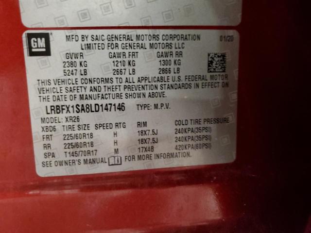 2020 BUICK ENVISION P LRBFX1SA8LD147146