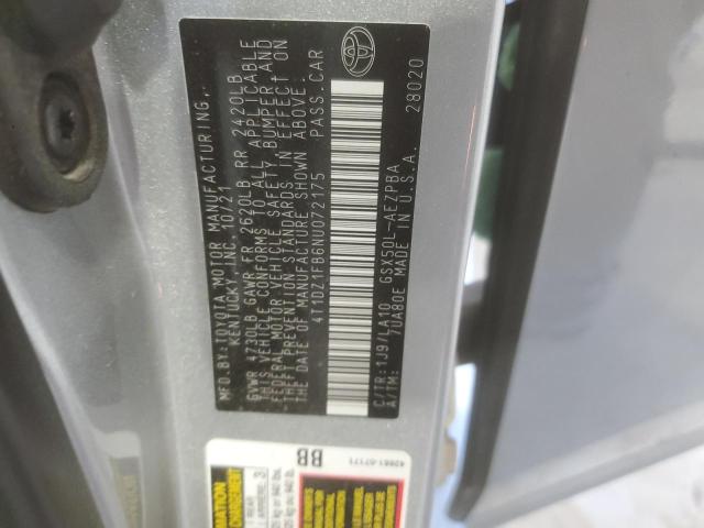 2022 TOYOTA AVALON LIMITED 4T1DZ1FB6NU072175