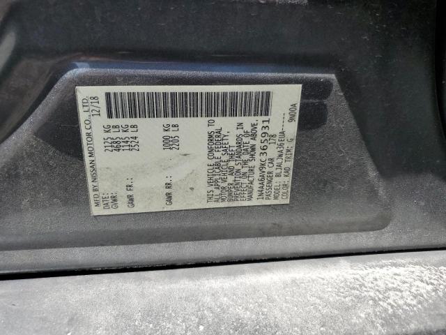 2019 NISSAN MAXIMA S 1N4AA6AV9KC365931