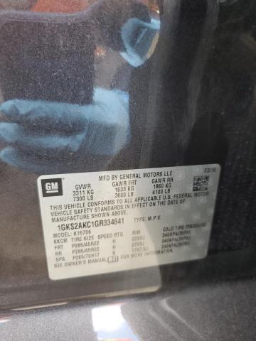 2016 GMC YUKON SLE 1GKS2AKC1GR334841