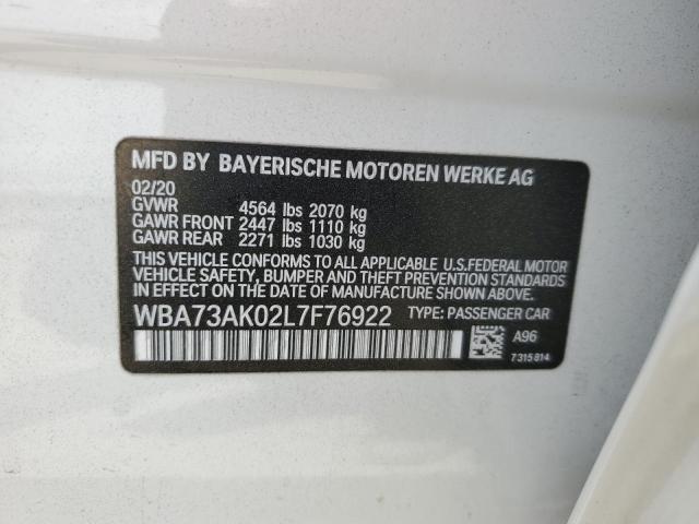 2020 BMW 228XI - WBA73AK02L7F76922