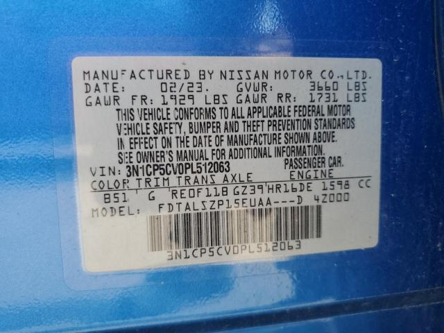 2023 NISSAN KICKS SV 3N1CP5CV0PL512063