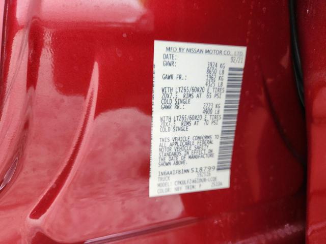 2021 NISSAN TITAN XD S 1N6AA1FB1MN518799
