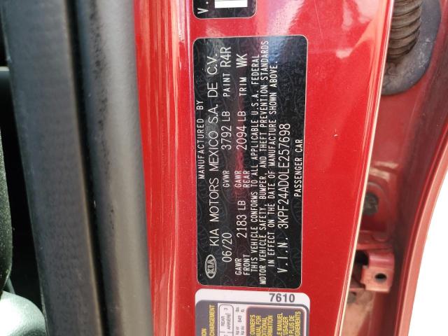 2020 KIA FORTE FE 3KPF24AD0LE257698