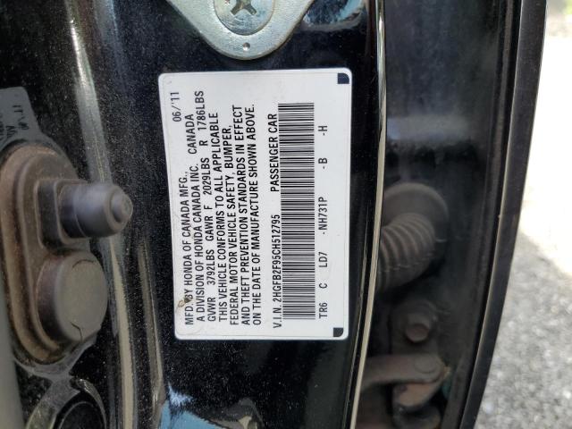 2012 HONDA CIVIC EXL - 2HGFB2F95CH512795