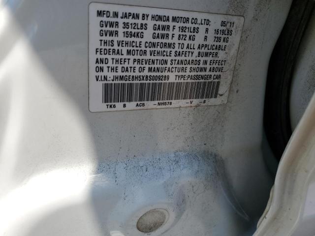 2011 HONDA FIT SPORT - JHMGE8H5XBS009289