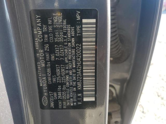 2017 HYUNDAI TUCSON SE KM8J23A42HU420022