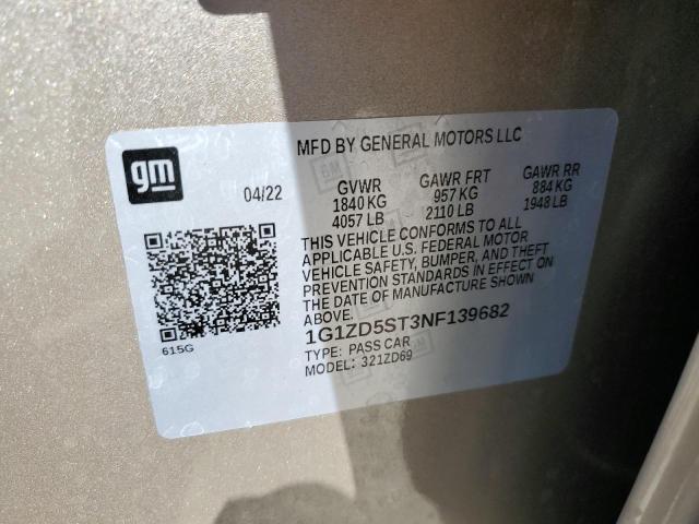 2022 CHEVROLET MALIBU LT - 1G1ZD5ST3NF139682