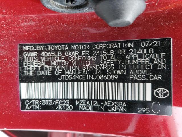 2022 TOYOTA COROLLA SE JTDS4MCE1NJ086089
