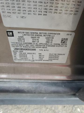2019 BUICK ENVISION PREFERRED LRBFXBSA9KD033886