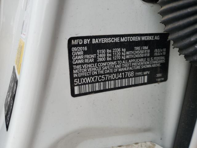2017 BMW X3 XDRIVE3 5UXWX7C57H0U41768