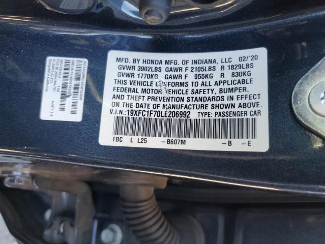 2020 HONDA CIVIC EXL 19XFC1F70LE206992